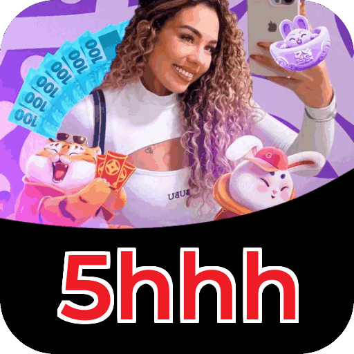 Interface do aplicativo 5hhh mostrando jogos disponíveis no iOS e Android
